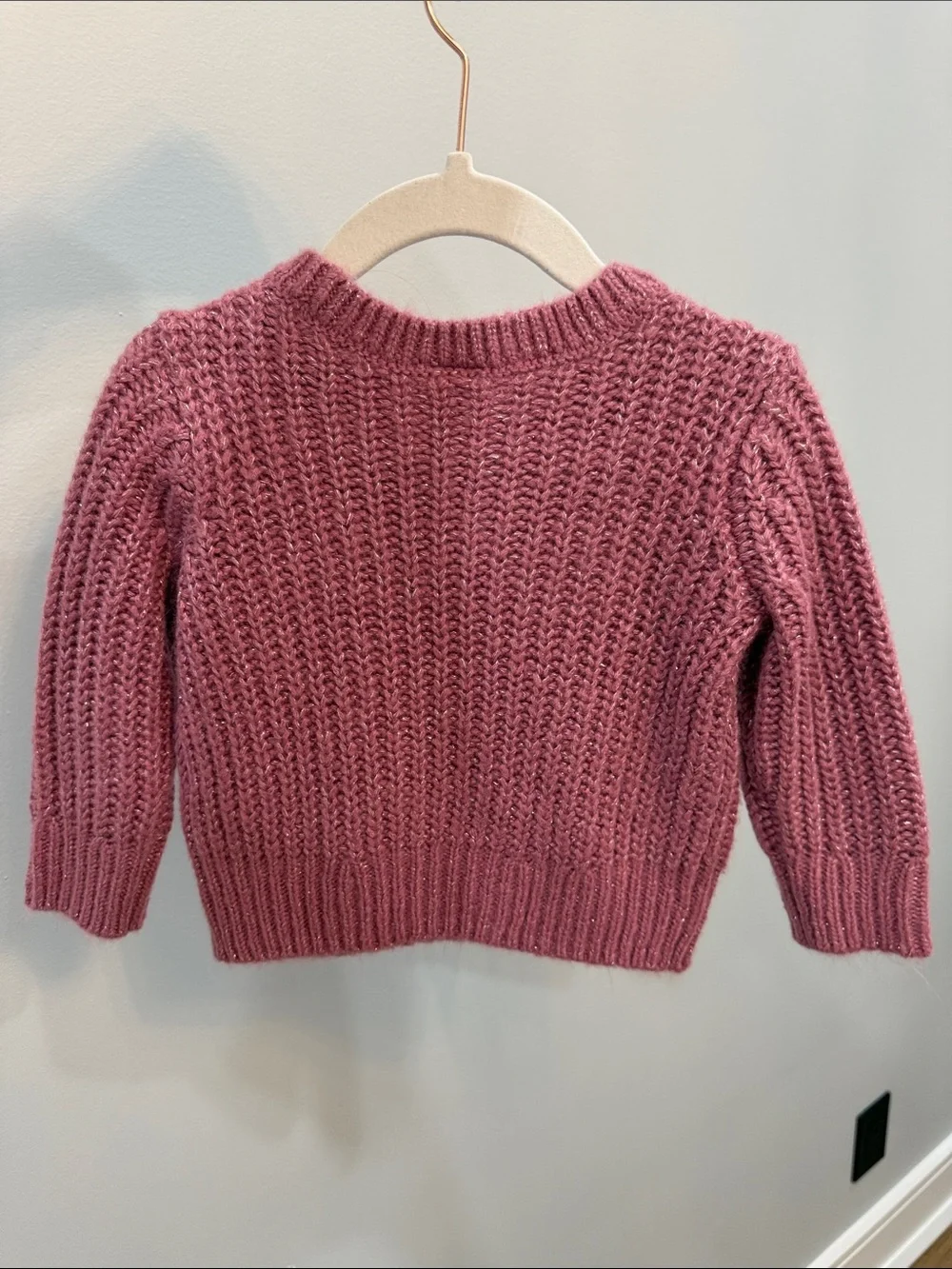 OshKosh B'gosh Dusty Rose Knit Crewneck Sweater